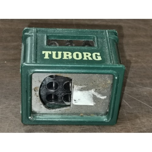 331 - Tuborg lager bottles in crate vintage bottle opener