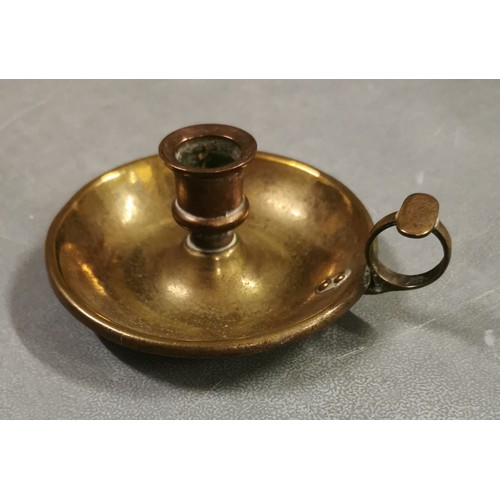 13 - Old brass chamber candlestick holder