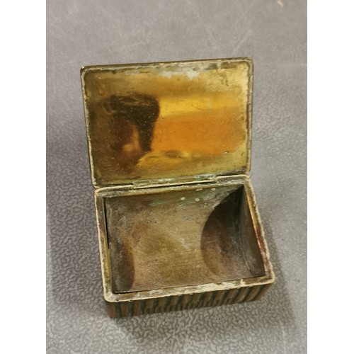 12 - 5.5 x 4 x 2.5 cm solid brass trinket box