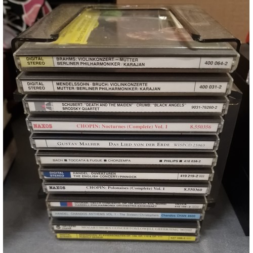 91 - Plastic rack of assorted mainly classical CD albums