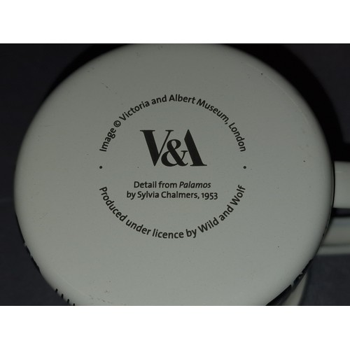 129 - V&A Museum enamel patterned mug