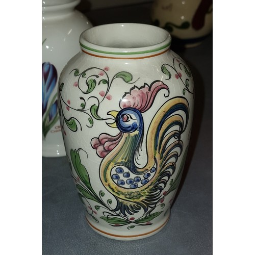 130 - 13.5 cm tall retro Ceraqueda Portugal hand painted vase