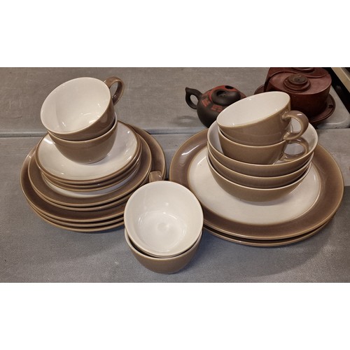 80 - Bundle of assorted Denby Pottery truffle design tableware