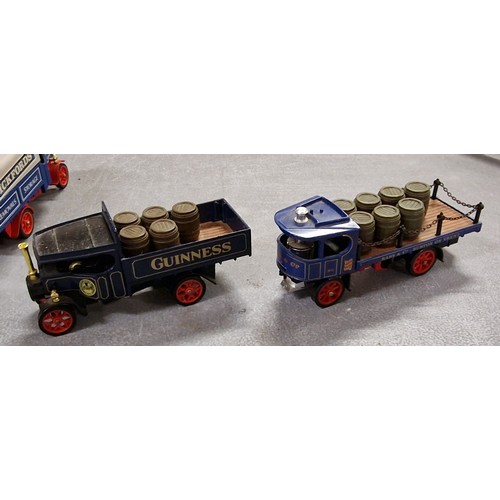 252 - Matchbox Atkinson D type and Foden C type brewery steam wagons - Guinness and Bass