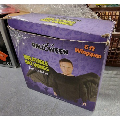 166 - Boxed 6 ft Halloween inflatable bat wings - kindly donated with all proceeds from this lot going to ... 