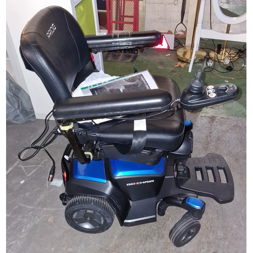 150 - Pride Go Chair electric wheelchair with charger and manual. Just over 1 year old and fully working. ... 