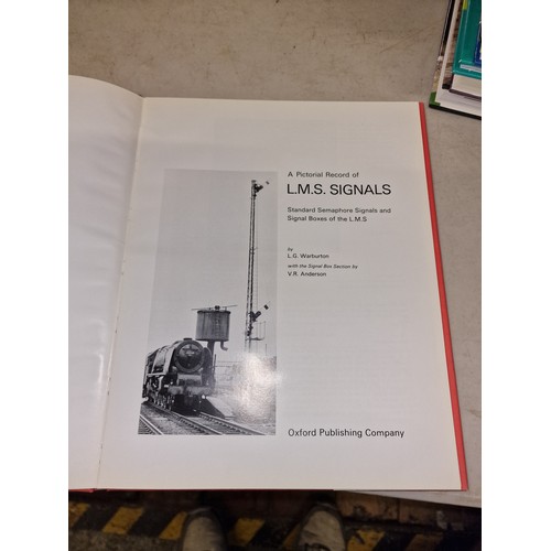 118 - 1972 A pictorial record of L.M.S. Signals - L.G. Warburton, hardback book with cover - cover has sun... 