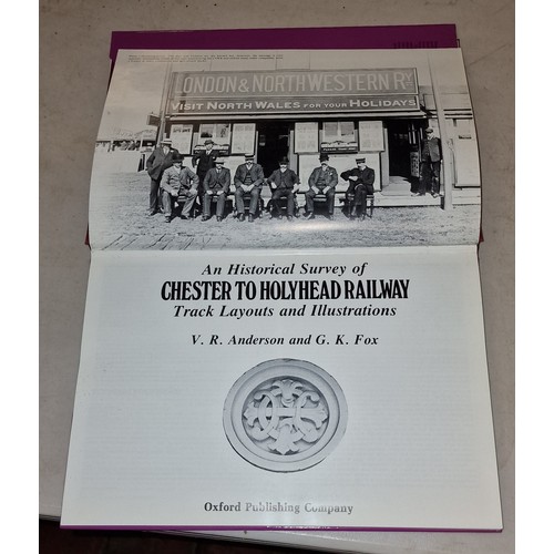 131 - 1984 A historical survey of Chester to Holyhead railway - VR Anderson & GK Fox, hardback book with c... 