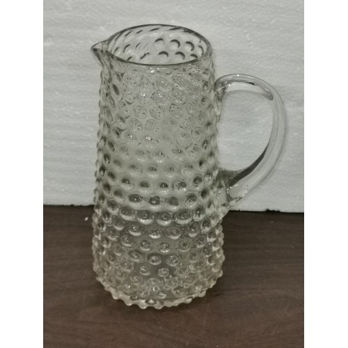 272 - 22 cm tall hand made, bobbled lemonade jug