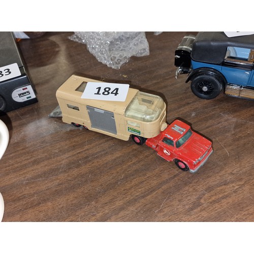 184 - Matchbox king size K-18 Dodge tractor and articulated horse van in very good condition