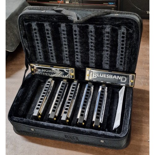 154 - As new Hohner 7 piece blues harmonica set