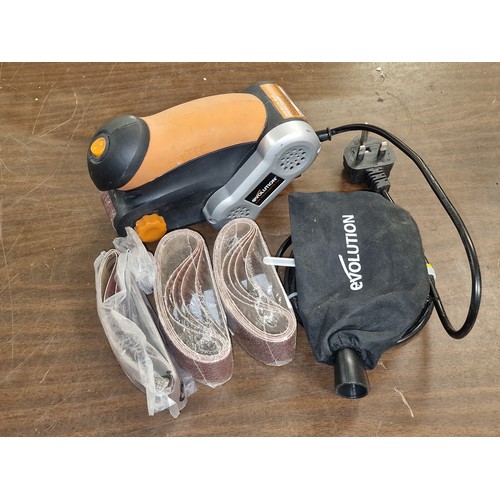 347 - Evolution mini belt sander with spare belts