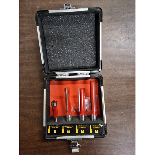 211 - As new Faithfull router bit set in metal case