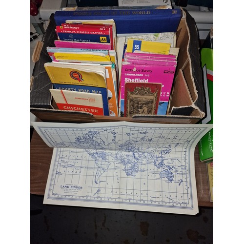 182 - Good job lot of assorted OS maps, atlas, land finder map etc, all proceeds from this lot going to NS... 