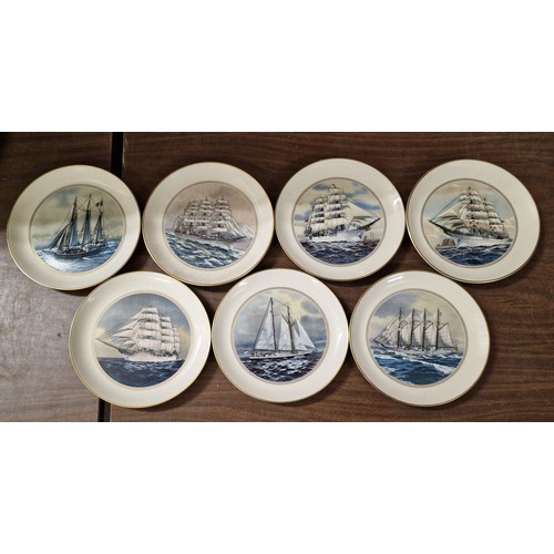 300 - 7 from a set of 12, The Tall Ships collectors plates by Sebastian De Elcano