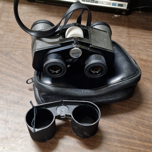 350 - Vintage Mirador binoculars in soft zip case