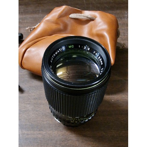 16 - Hanimex automatic f=135 mm lens in pouch