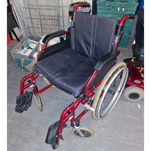 121 - Enigma self propel or push along, wide seat wheelchair