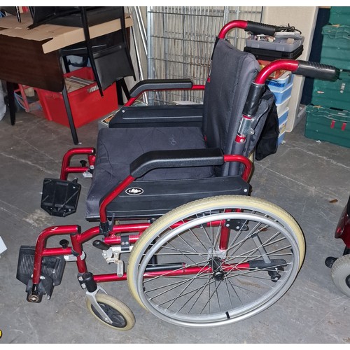 121 - Enigma self propel or push along, wide seat wheelchair