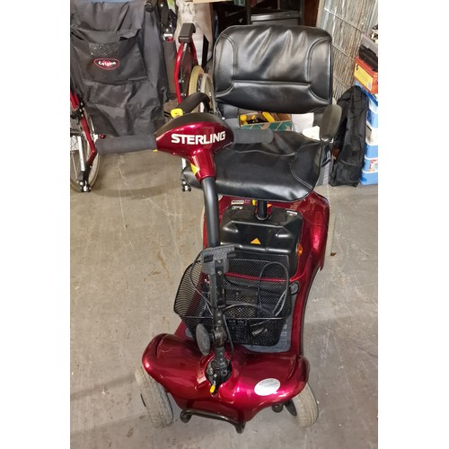 176 - Sterling Pearl mobility scooter (fits in boot of car), with charger and basket - very good condition... 