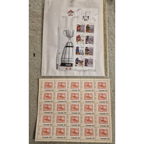 9 - Mint sheet of 25 x Canadian stamps and 2012 CFL Grey Cup stamp set