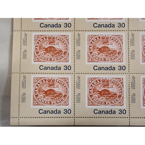 9 - Mint sheet of 25 x Canadian stamps and 2012 CFL Grey Cup stamp set