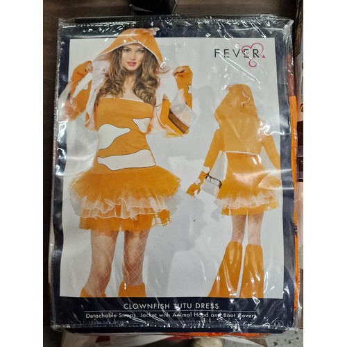 253 - New Smiffy fever collection, ladies clown fish tutu dress fancy dress costume size S - 8/10