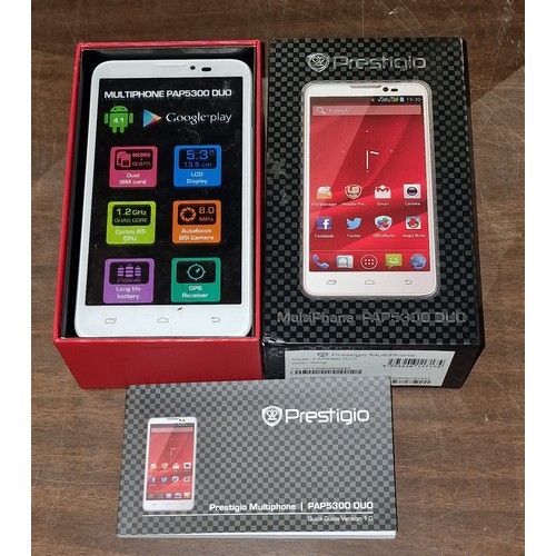 10 - Boxed Prestigio PAP5300 Duo white multi phone