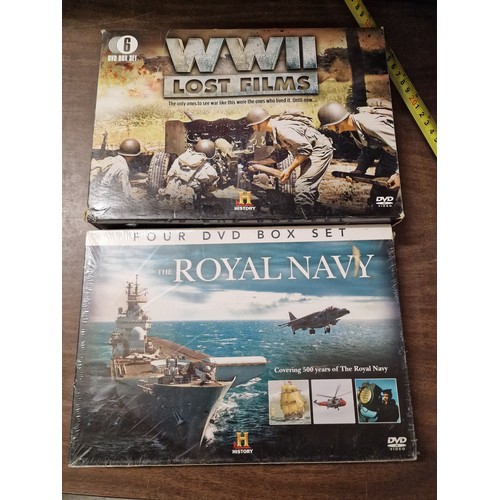 250 - WWII lost films 6 DVD box set and still sealed Royal Navy 4 DVD box set