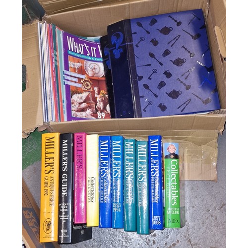 191 - 10 x assorted Millers Guide books & 4 x folders and some loose 'whats it worth' magazines