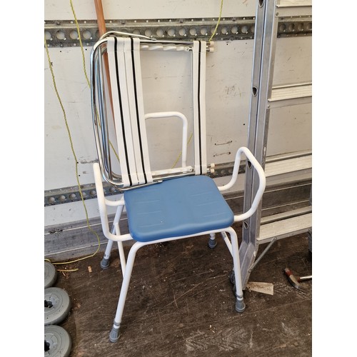 163 - Disability perching chair and multi height, adjustable pillow raiser