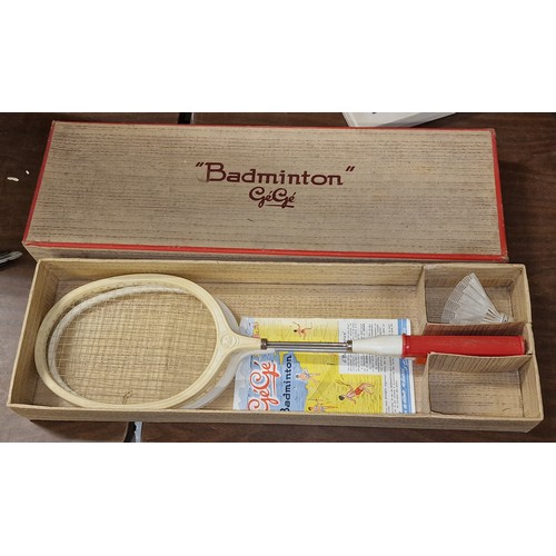 241 - Boxed vintage GeGe badminton set