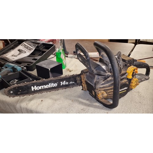 147 - Non Working Macallister and Homelite petrol chainsaws for spare/repair