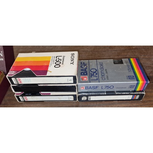 109 - 1 x still sealed blank and 4 x other Betamax vhs video cassettes