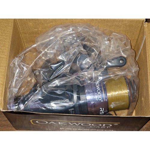 297 - Boxed and unused Oakwood RS500 carp freespool fishing reel