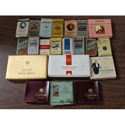 199 - Bundle of 21 x vintage assorted empty cigarette packets