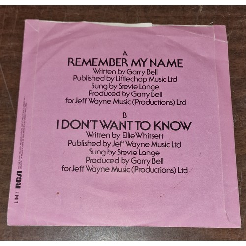 54 - Stevie Lange - Remember my name, 1981 vinyl single promotional sample in VG condition