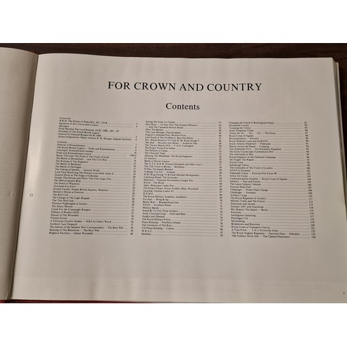 99 - Near mint, For Crown & Country large 124 page hard back book with cover