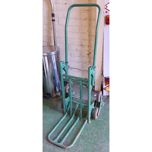 3 - Metal 3 wheel up/down step, sack trolley/truck