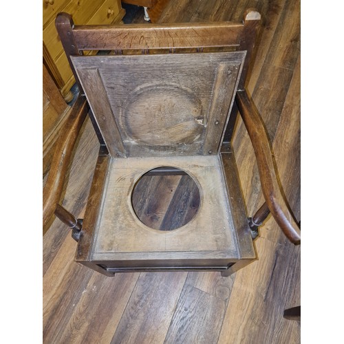 295 - 19th century commode chair - no pot