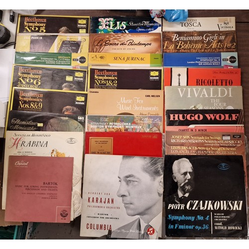 192 - Large job lot of assorted mainly classical music vinyl albums and some singles