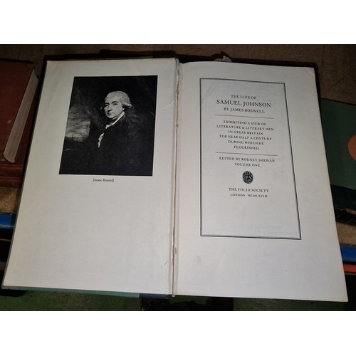 138 - 1968 Folio Society, The life of Samuel Johnson by James Boswell volumes 1&2 hardback books