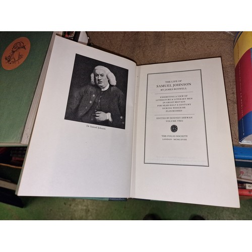 138 - 1968 Folio Society, The life of Samuel Johnson by James Boswell volumes 1&2 hardback books