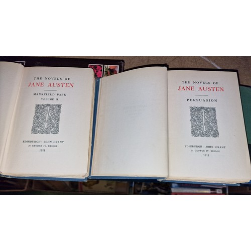 142 - The novels of jane Austen Winchester edition volume VI Mansfield Park & volume X persuasion, 1911 ha... 