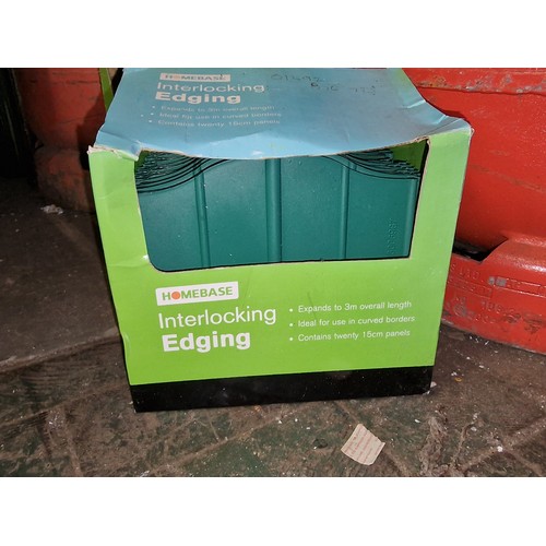 199 - 2 x boxed Homebase interlocking edging - only 17/20 in the smaller box