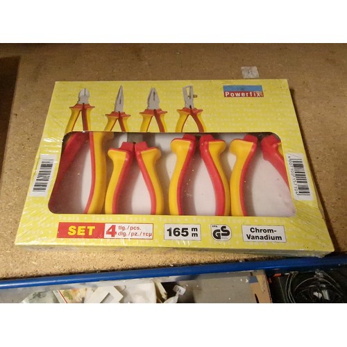 181 - Boxed and unused Powerfix 4 piece pliers set