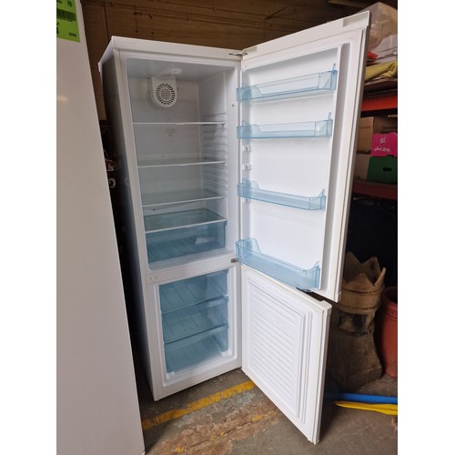 292 - 60 cm wide and 185 cm tall white Logik 60/40 fridge freezer