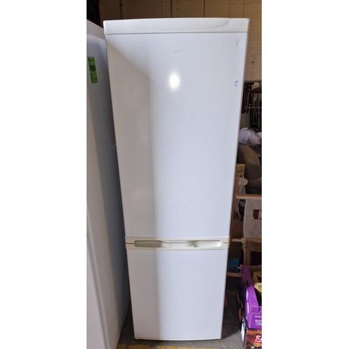 292 - 60 cm wide and 185 cm tall white Logik 60/40 fridge freezer