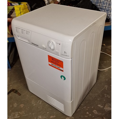 281 - 60 cm wide white Hotpoint first edition 7kg condenser dryer