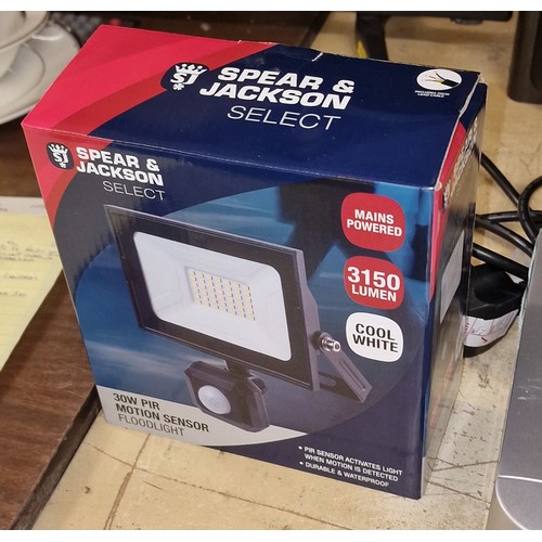 68 - Boxed and unused Spear & Jackson LED PIR floodlight